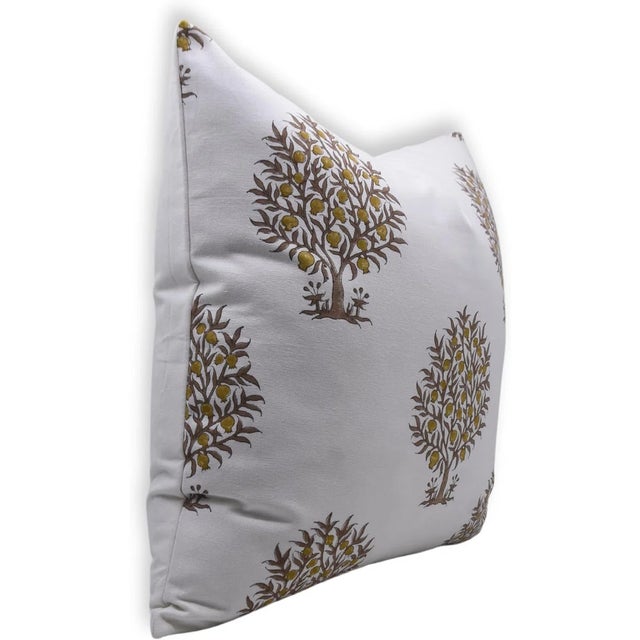 Add artisanal elegance to your home with this block print handmade cushion cover, crafted from thick cotton white cotton....