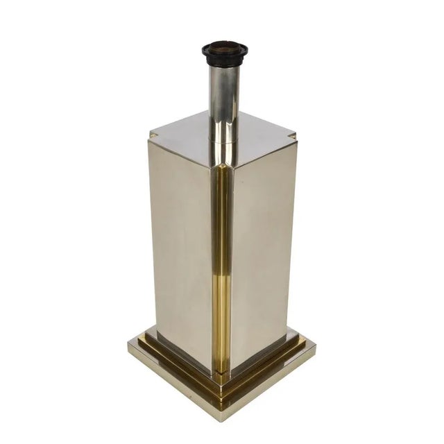 Italian Steel & Brass Table Lamp by Carlo Venturini for Bottega Del Lume, 1970s For Sale - Image 17 of 18
