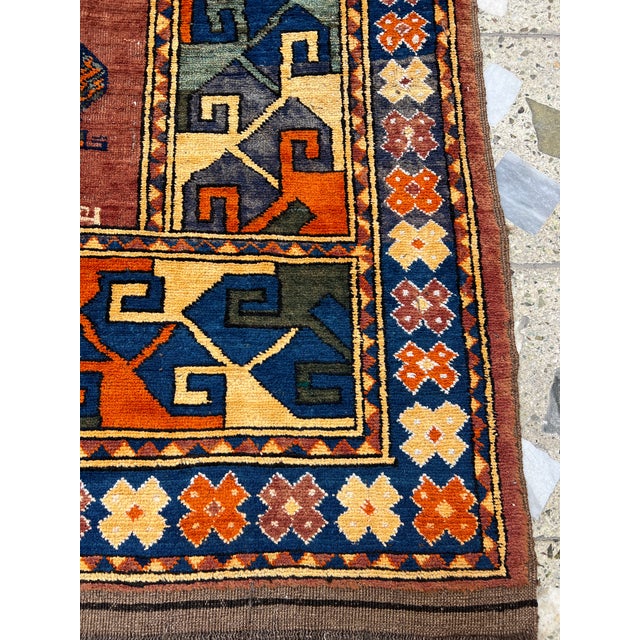 Textile Antique Caucasian Lori Pambak Kazak Hand-Knotted Wool Rug - 4'10" X 7'5" For Sale - Image 7 of 10