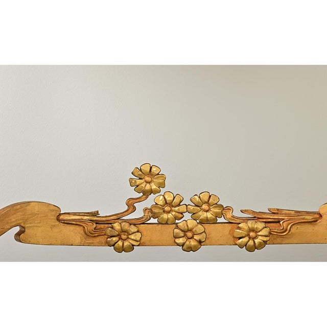 Early 20th Century French Art Nouveau Giltwood and Marble Console Table For Sale - Image 11 of 13