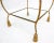Gold Four Tier Glass Shelves Twisted Metal Rope Square Étagère Shelf Display Unit For Sale - Image 8 of 11
