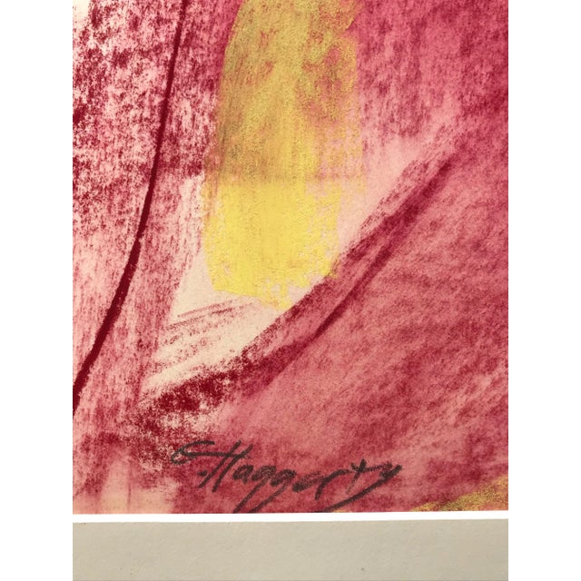 1970s Vintage Expressionist Pastel Portrait of a Female Nude by Gerard Haggerty For Sale - Image 5 of 6