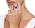 6.5 Carat Amethyst And 1.5 Carat Diamond Ring 18 Karat White Gold, 1970s, Italy For Sale - Image 18 of 18