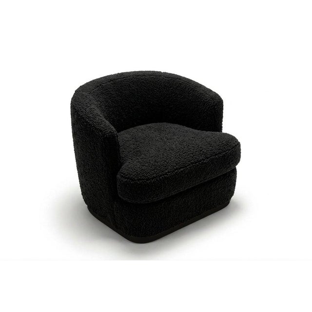 Ancla Swivel Chair in Black by Moanne For Sale - Image 4 of 6