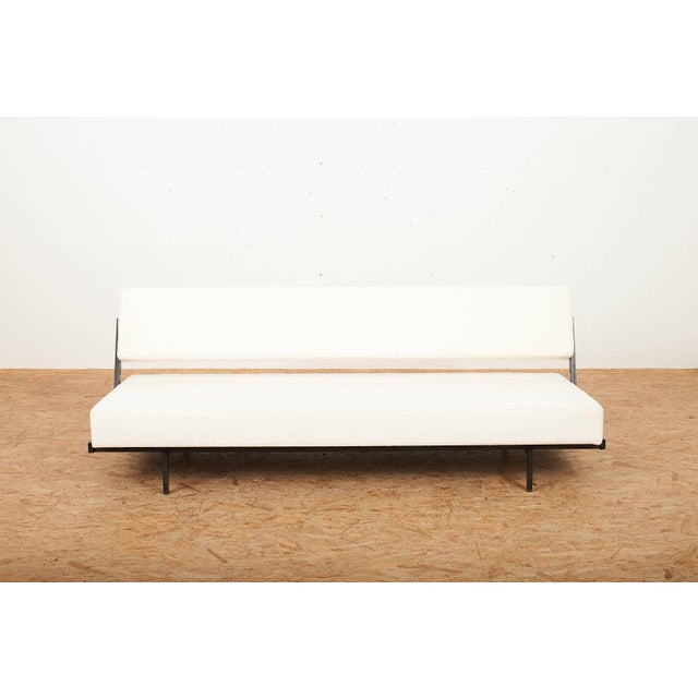Daybed in Black Lacquered Metal, 1950s For Sale - Image 4 of 14