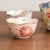 Underglaze Small, Petal-Shaped Bowl With Hand-Painted Cherry Blossoms - Set of 5 For Sale - Image 4 of 6