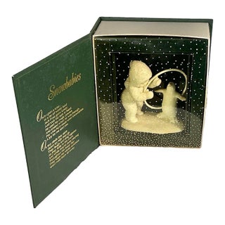 Department 56 Snowbabies “I’ll Teach You a Trick” Figurine 1993-1996 Original Box & Packing For Sale