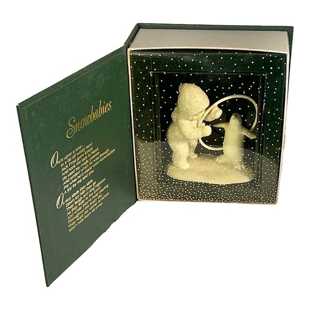 Department 56 Snowbabies “I’ll Teach You a Trick” Figurine 1993-1996 Original Box & Packing For Sale
