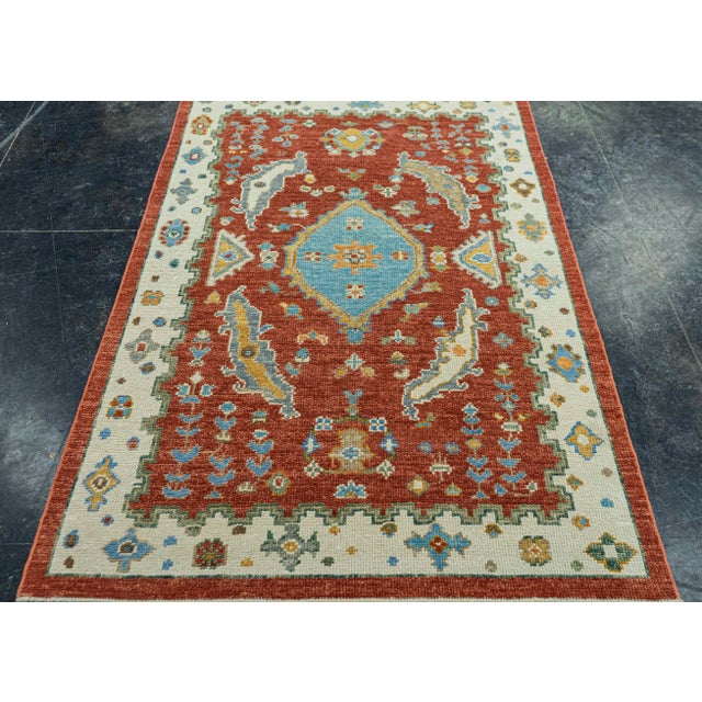 Early 21st Century Turkish Oushak Rug 3'10"x 5'10" #19548 For Sale - Image 5 of 8