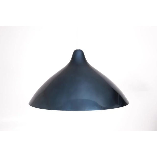 Very nice Petrol Blue Pendant lamp. Design by Lisa Johansson-Pape Finland for Orno good condition, normal wear and tear....