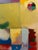 Textile Modernist Original Painting “Still Life With Bottle & Flower”, Signed “Likhovid,” 2003 For Sale - Image 7 of 9