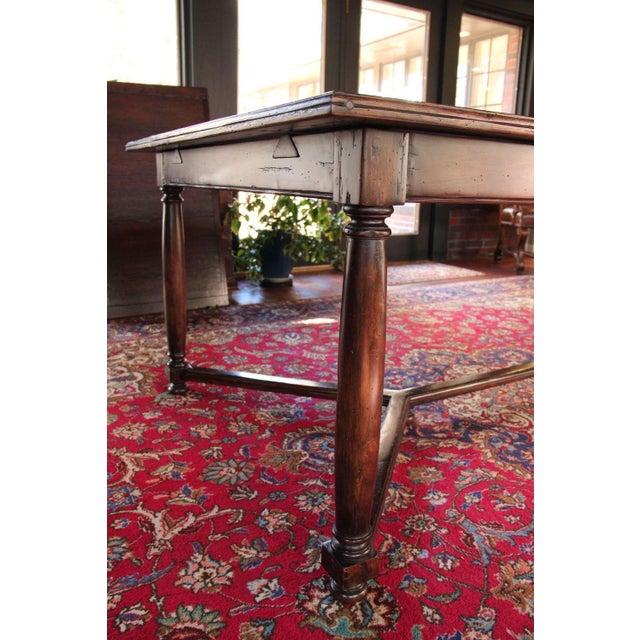 Wood Country English White Oak Refectory Extension Table For Sale - Image 7 of 12