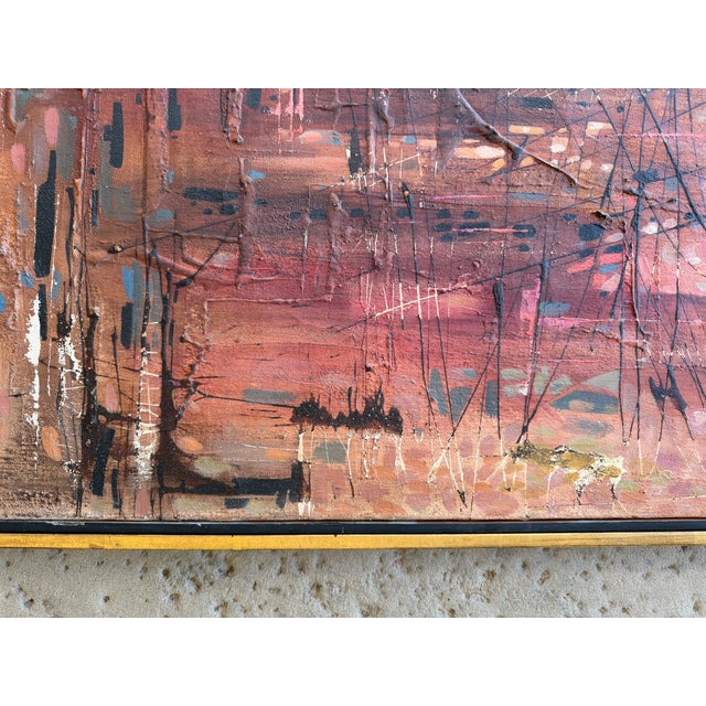 Lynn Sweat - Abstract Expressionist Painting - 'City' Signed and Dated 1958 For Sale - Image 10 of 10