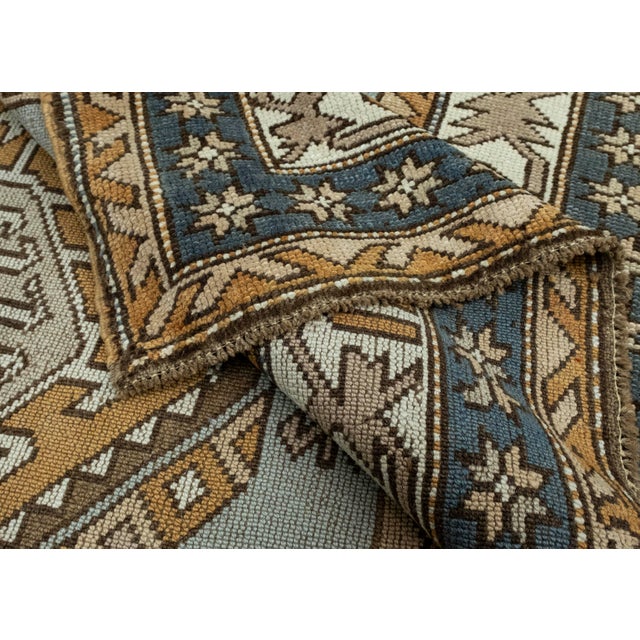Textile Turkish Vintage Rug 4'5" x 6'2" #16074 For Sale - Image 7 of 8