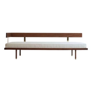 Mahogany and Brass Daybed by Harvey Probber, Circa 1950s For Sale