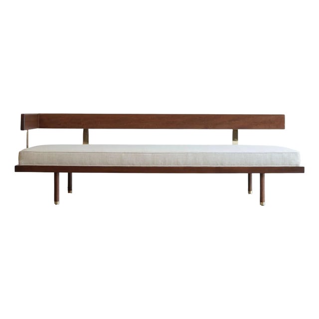 Mahogany and Brass Daybed by Harvey Probber, Circa 1950s For Sale