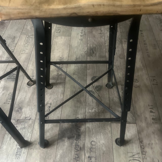 1930s 1930s Industrial Drafting Chair Brooklyn Steel Company For Sale - Image 5 of 9
