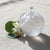 Contemporary Iridescent Art Glass Apple Paperweight-White Spatter Glass-Hand Blown-Sculpture For Sale - Image 3 of 8