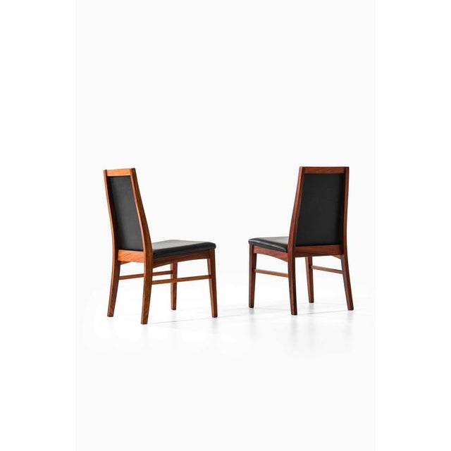 Vintage Danish Dining Chairs in Rosewood and Leather from Dyrlund, 1960s, Set of 8 For Sale - Image 6 of 10