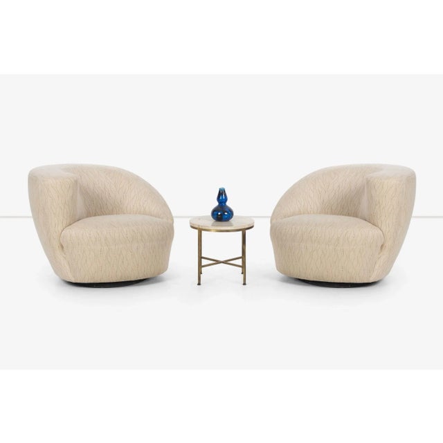 Textile 1990s Vladimir Kagan Nautilus Swivel Chairs - Set of 2 For Sale - Image 7 of 10
