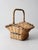 Brown Vintage Gathering Basket With Handle For Sale - Image 8 of 10