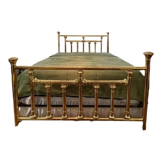 Early 20th Century Mid-Century King Size Brass Beds of Virginia Centennial Brass Bed For Sale