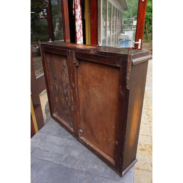 Wood Vintage Art Deco Hanging Wall Display Cabinet, 1930s For Sale - Image 7 of 10