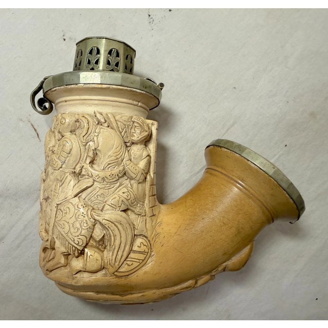 Up for sale is a large antique 19th century hand-carved German meerschaum figural smoking pipe. This rare and collectible...
