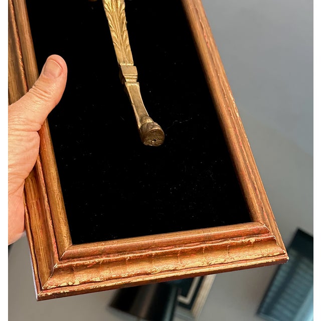 Pair French Gilt Bronze Angle Wing Architectural Fragment Framed For Sale - Image 11 of 16