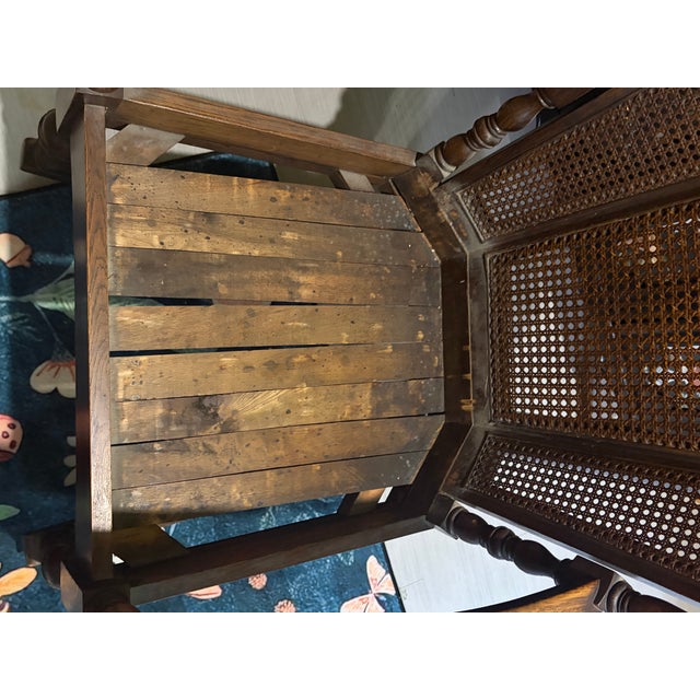 Stickley Bros. Co Grand Rapids Mission Oak Cane-Back Rocking Chair For Sale - Image 11 of 11