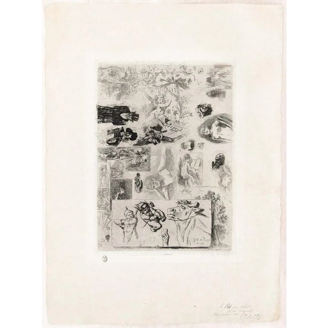 Le Po au Lait - Original Etching by Félicien Rops - Late 19th Century Late 19th Century For Sale - Image 4 of 5