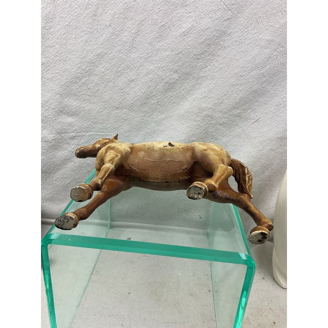 Vintage Iron Full Bodied Horse Doorstop For Sale - Image 9 of 9