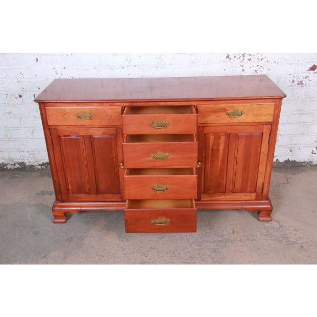 MidCentury Solid Cherry Wood Sideboard Credenza by Willet Chairish