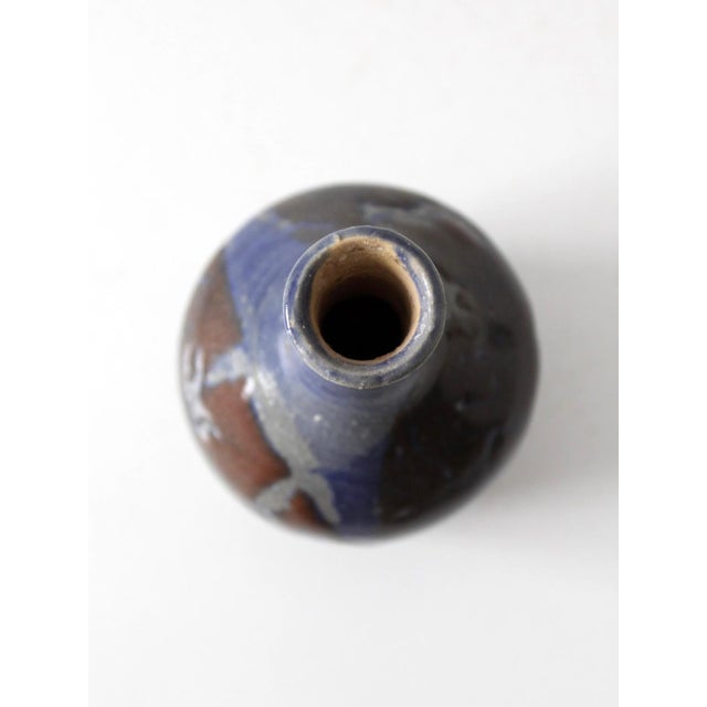 Ceramic Vintage 1970s Handmade Studio Pottery Bud Vase For Sale - Image 7 of 10