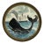 Whale & Sailing Ship Maritime Folk Art — 13” Hand-Textured Fine Art Print For Sale