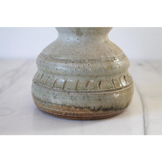 Mid-Century Modern Vintage 1970's Studio Art Pottery Vase For Sale - Image 3 of 6