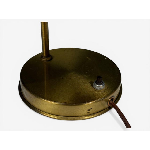 Brass American Modern, Table Lamp, Fiberglass, Brass, Usa, 1960s For Sale - Image 8 of 9