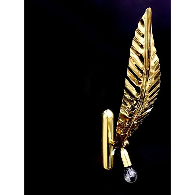 Vintage Metal Wall Lights by Tommaso Barbi, Italy, 1970s, Set of 2 For Sale - Image 3 of 5