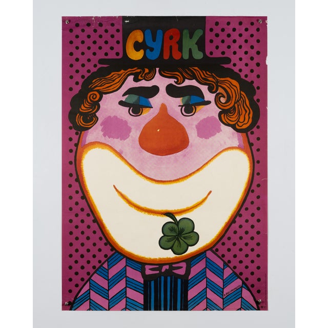 Polish Circus Clown Poster from B. Bocianowski, 1979 For Sale - Image 3 of 9