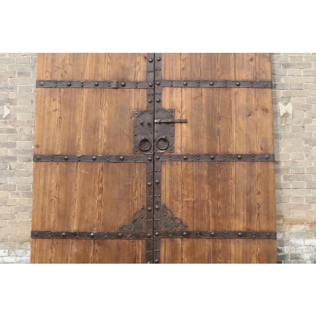 1960s 1960s 8.6 Feet Tall Large Vintage Chinese Door For Sale - Image 5 of 11