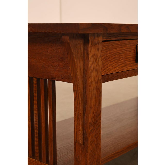 Stickley Mission Collection Oak Coffee Table With Drawers For Sale - Image 10 of 18
