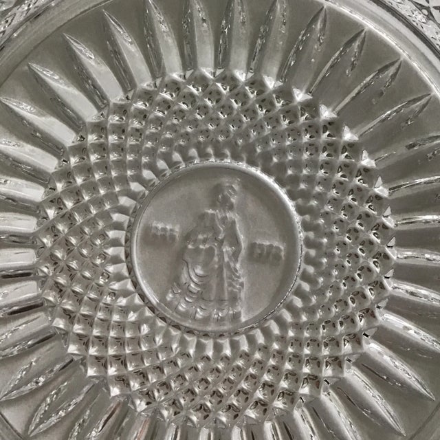 Glass Crystal Plates 1978 Fostoria Stratton Pattern Crystal Plates