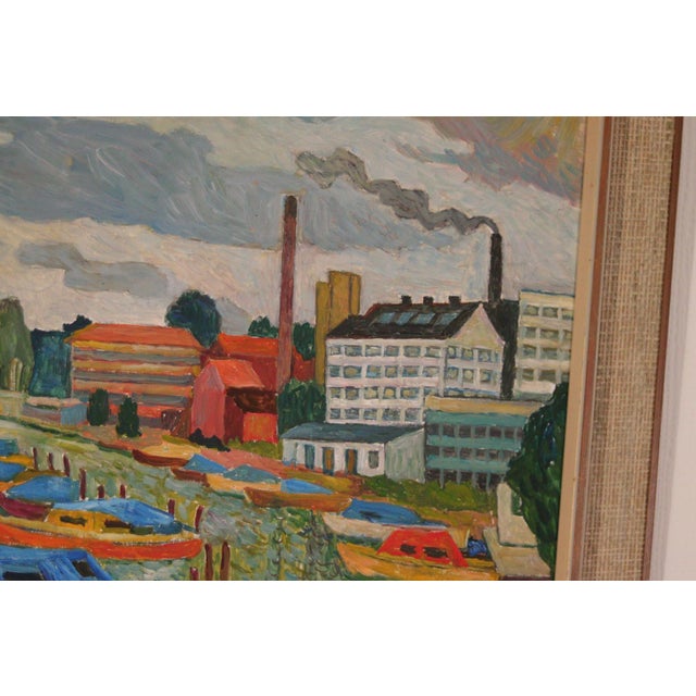 John Carlson, Motif from Sundbyberg, 1975, Oil on Panel, Framed For Sale - Image 17 of 18