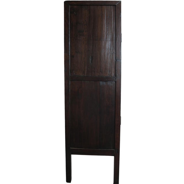 Early 19th Century Large 87" Tall Antique Chinese Cabinet W 2 Shelves For Sale - Image 5 of 10