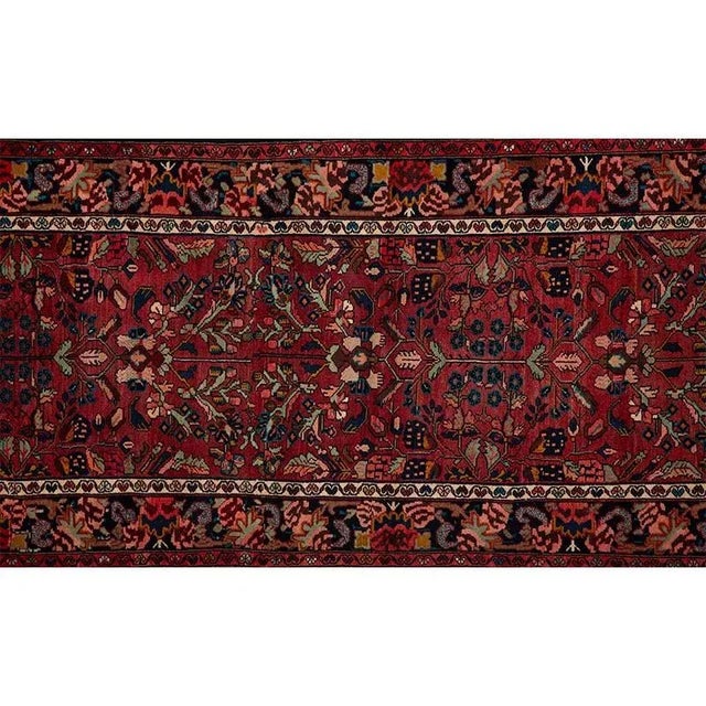 Textile 1950s Old Persian Bakhtiari Runner Rug 3’8″ X 15’3″ - For Sale - Image 7 of 9