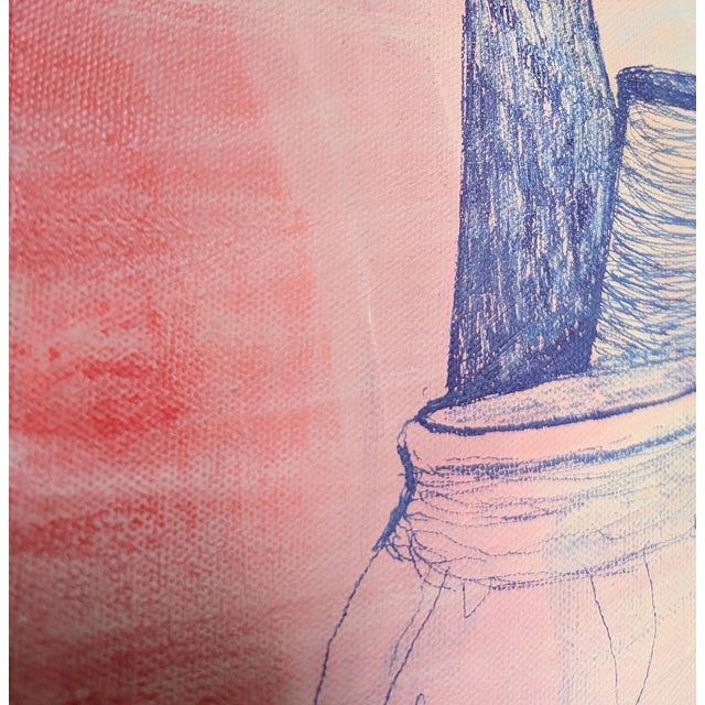 Abstract Vessels Study No. 1– Abstract Linear Composition on Canvas For Sale - Image 3 of 4