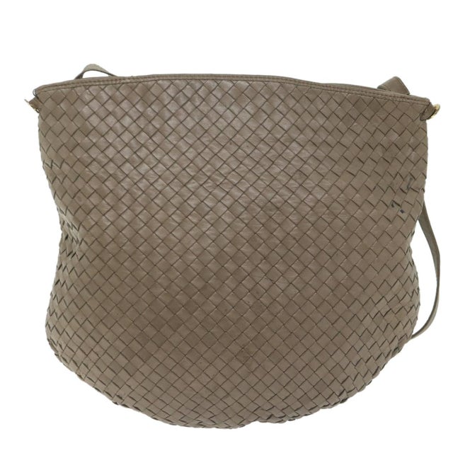 BOTTEGAVENETA leather INTRECCIATO Shoulder Bag black