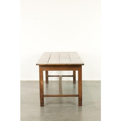 Large Antique French Farmhouse Dining Table in Oak, Early 1800s For Sale - Image 3 of 15
