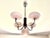 Art Deco Chandelier in Pink Glass, Wood and Chrome, 1930 For Sale - Image 4 of 13