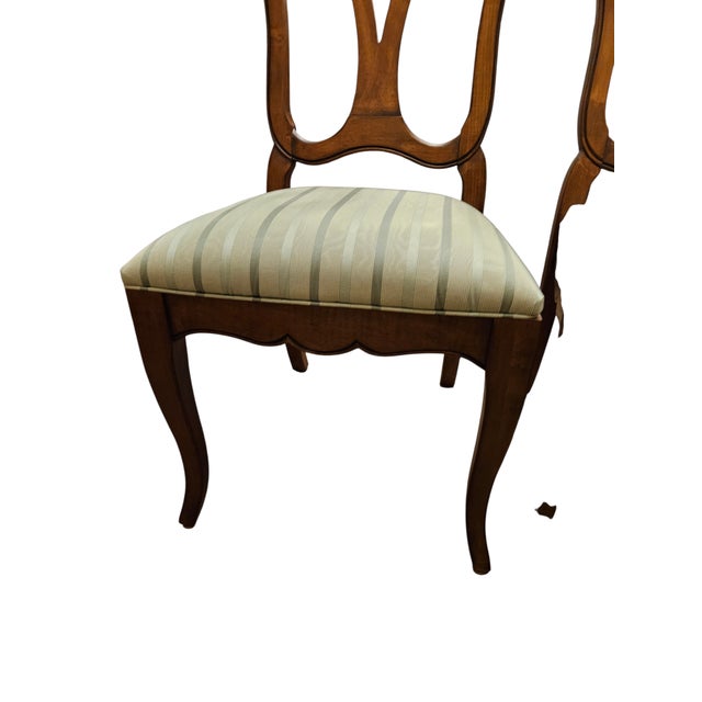 Ethan Allen 1990s 2 Ethan Allen Dining Room Side Chairs French Country Custom Fabric Finish 216 For Sale - Image 4 of 13